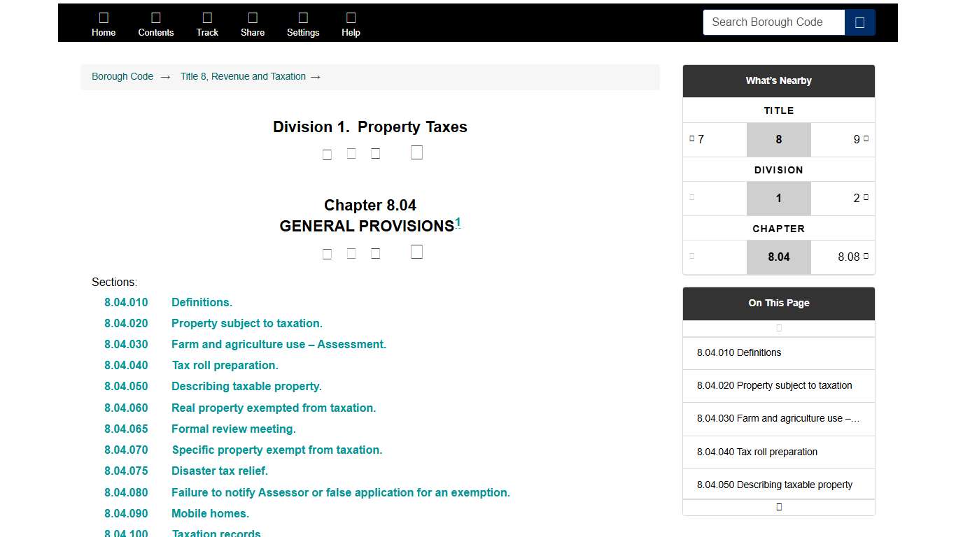 Title 8 Div. 1 Property Taxes | Fairbanks North Star Borough Code