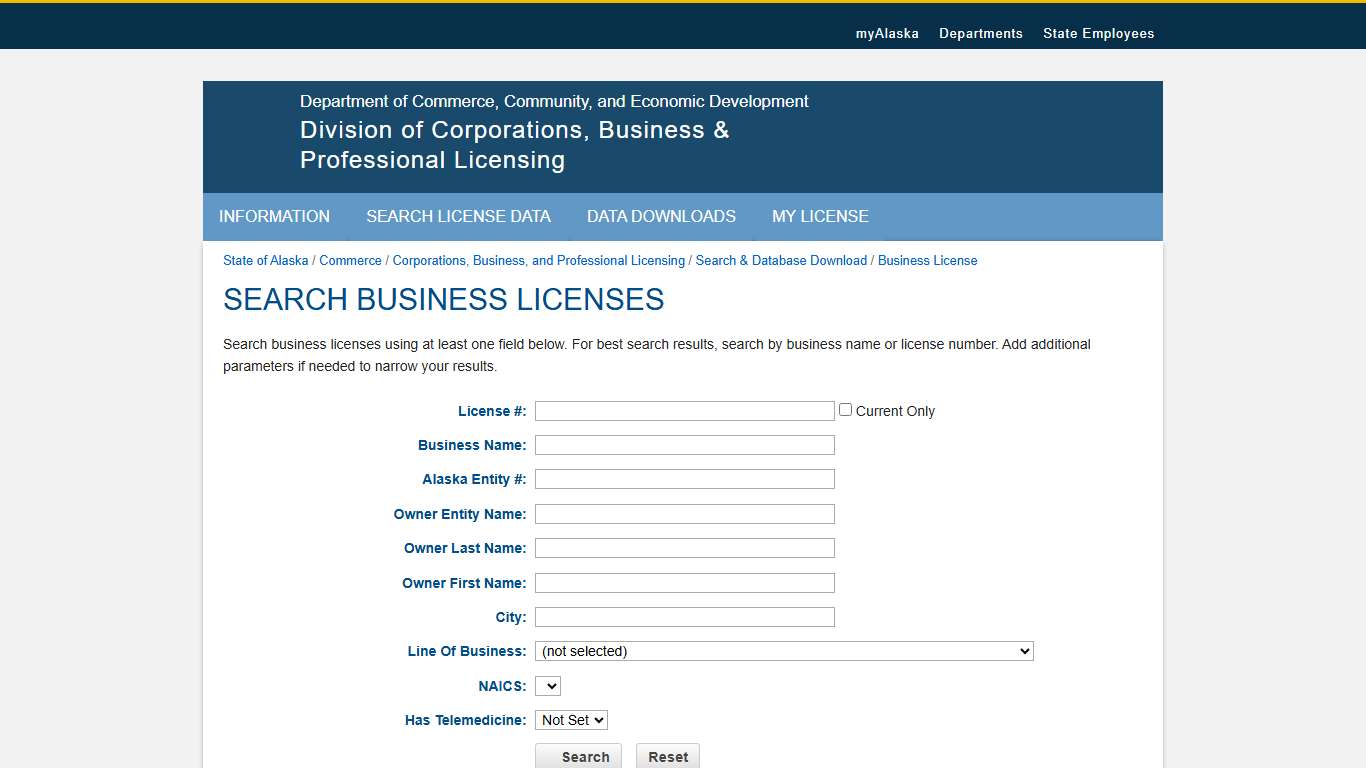 Division of Corporations, Business and Professional Licensing